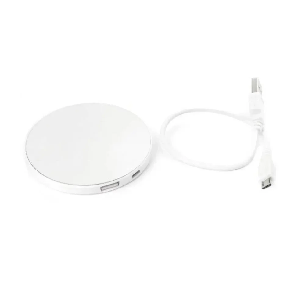 Kikkerland Mirror Power Bank 2 in 1 compact rapid charging USB cable cell phone